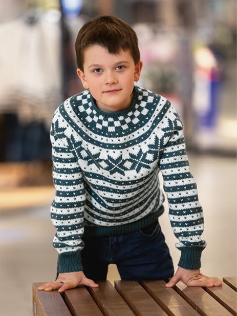 Lapsen Fana kaarrokepusero | Viking Garn 2210-1 ohje