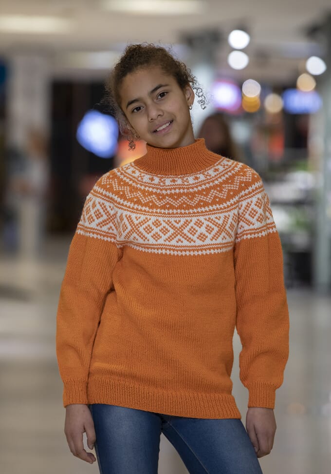 Lapsen Setesdal kaarrokepusero | Viking Garn 2210-3 ohje