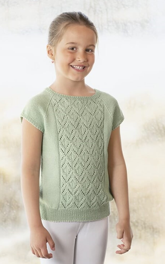 [Y7360052] Lapsen Saphira pitsineulepusero | Viking Garn 2121-8 ohje