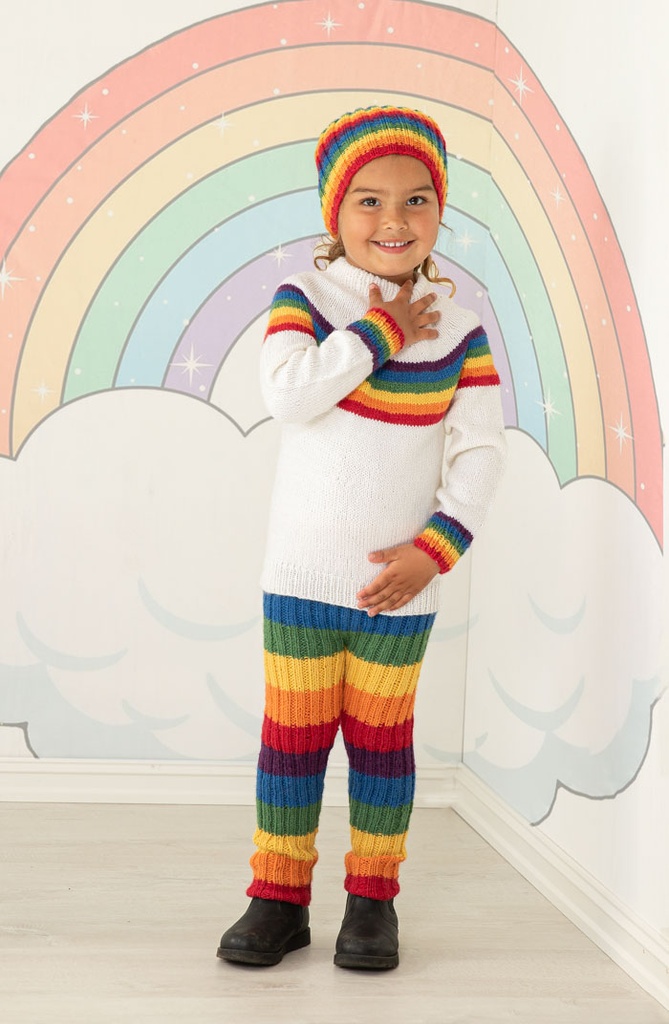 Lapsen Allt bli bra sateenkaariasusetti | Viking Garn 2131-3 ohje