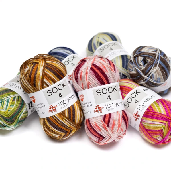 [HSOP] Hjerte Sock 4 Print 50g Hjertegarn