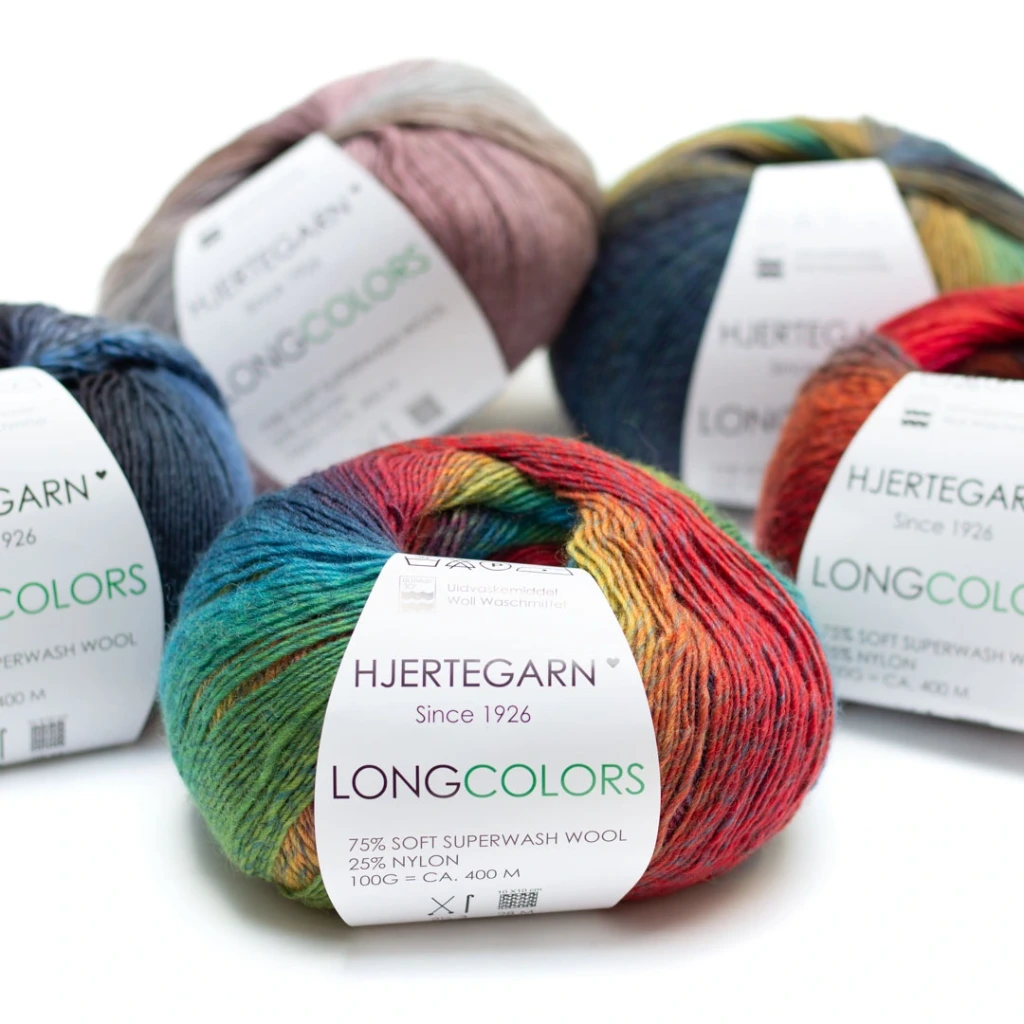 [HLCO] Long Colors 100g Hjertegarn