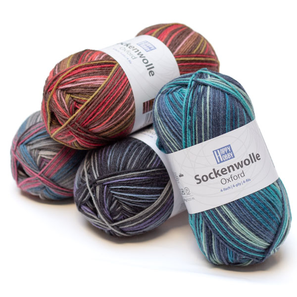 Oxford Sockenwolle 4-fach 100g Happy Hobby