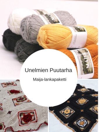 Unelmien puutarha -peitto Lankapaketti Maija
