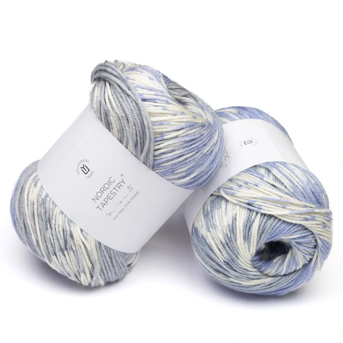 [UYNT106] Nordic Tapestry 250g Universal Yarn 106 sini-harmaa-valkoinen
